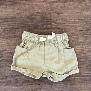 Little Planet Khaki Baby Shorts with Pockets, 6M, Worn once
